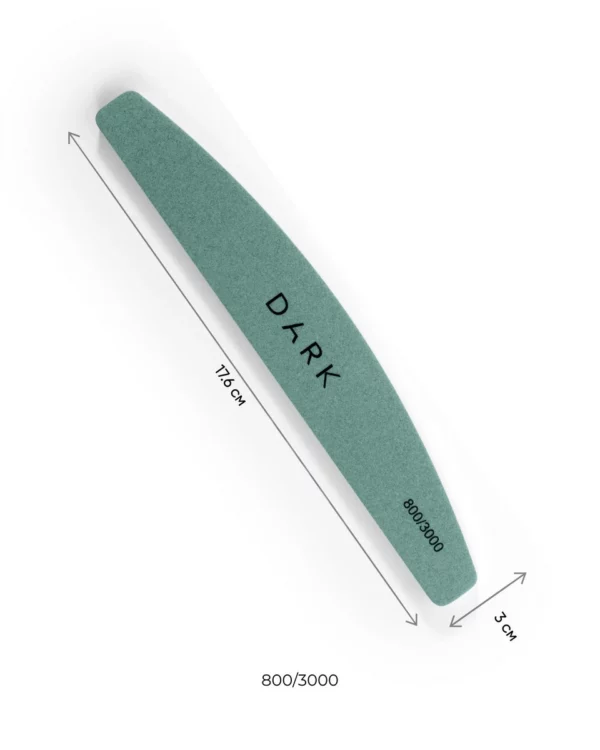 DARK Polishing file - half moon 800/3000 grit