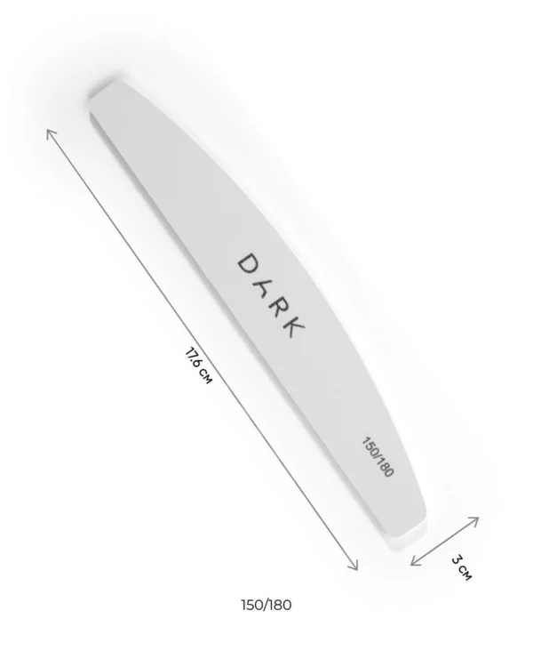 DARK Set of files — half-moon on foam white, 25 pcs (150/180 grit)