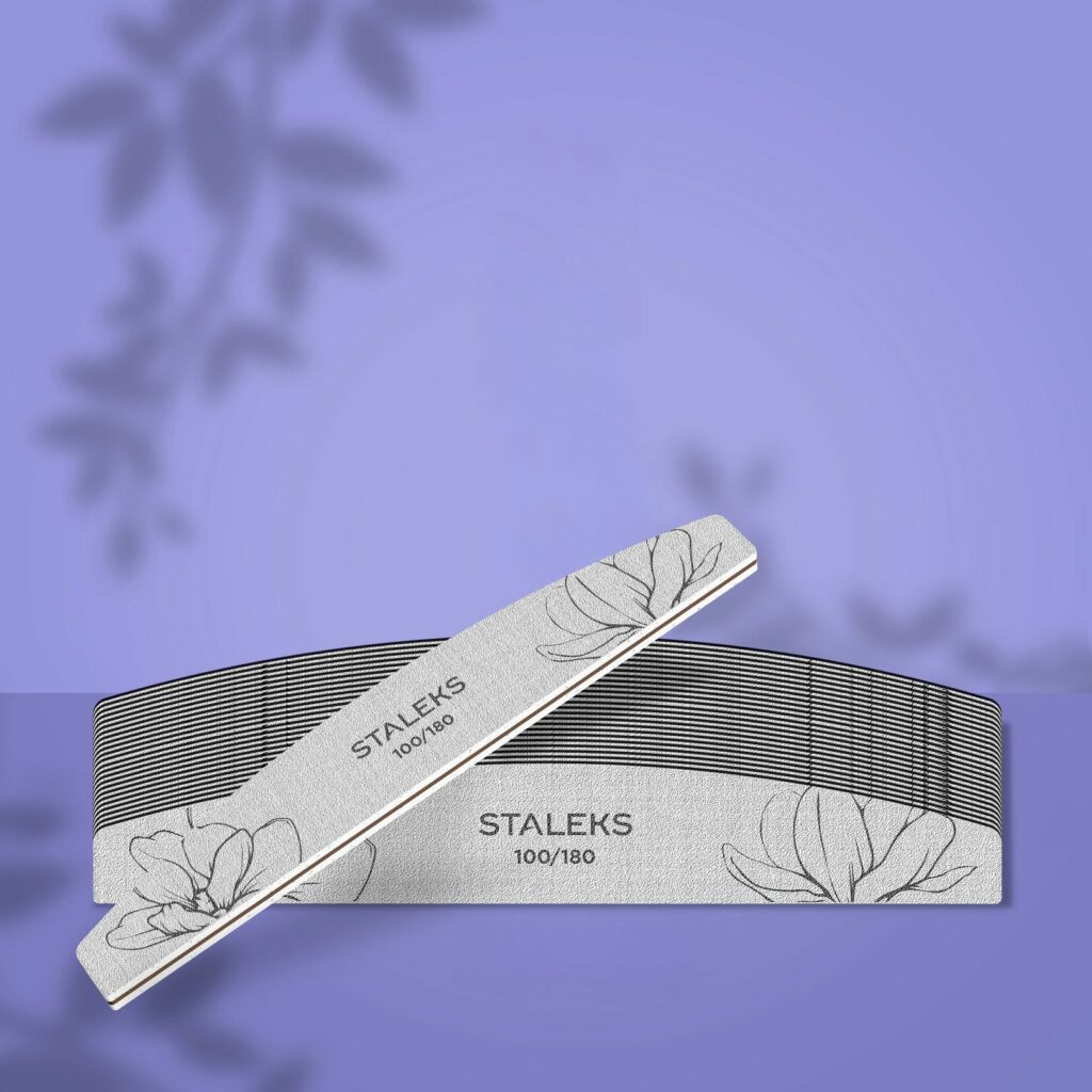 STALEKS EXPERT 40 Crescent mineral nail file, 100/180 grit (25 pc)